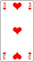 un 3 de coeur