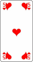 un 5 de coeur